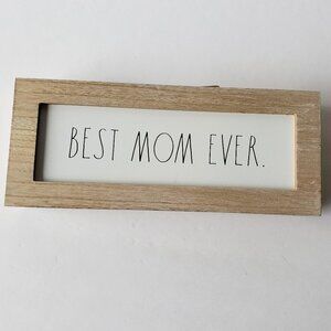 NWT - Rae Dunn Best Mom Ever Sign Wood Box Plaque